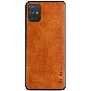 Кожаный чехол AIORIA Vintage для Samsung Galaxy M31s orange