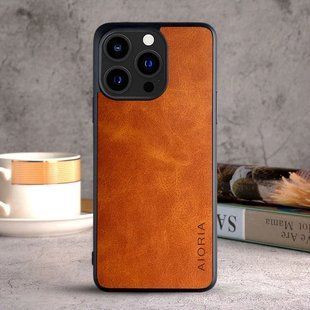 Шкіряний чохол AIORIA Vintage для Apple iPhone 14 Pro orange