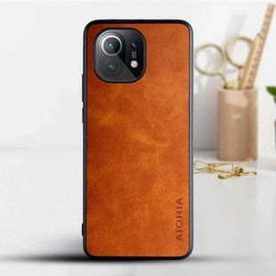 Кожаный чехол AIORIA Vintage для Xiaomi Mi 11 Lite / Mi 11 Lite 5G orange