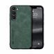 Шкіряний чохол Sheepskin з магнітом для Samsung Galaxy S22 Green