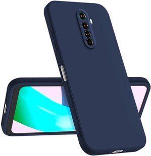 Силиконовый чехол Liquid Silicone Case Oppo Reno Ace Blue