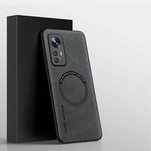 Кожаный чехол OLGE с MagSafe для Xiaomi 12 / Xiaomi 12X Light gray