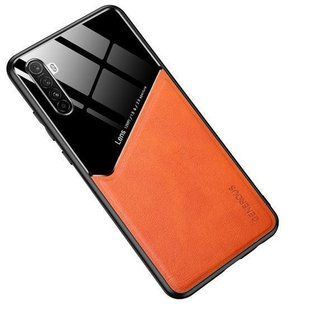 Бізнес чохол бампер GENEROUS для Realme 6 зі скла і штучної шкіри