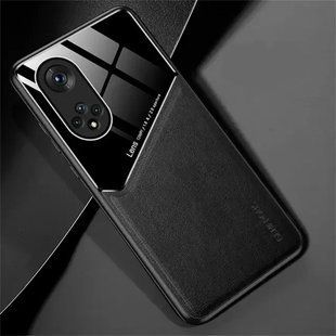 Бизнес чехол бампер GENEROUS для Huawei Nova 9 / Honor 50 из стекла и искусственной кожи