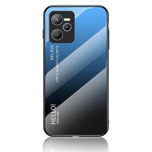 Чехол Realme Narzo 50A Prime Gradient Hello Blue Black