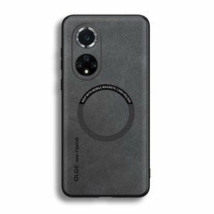 Шкіряний чохол OLGE з MagSafe для Huawei Nova 9 / Honor 50 Light gray