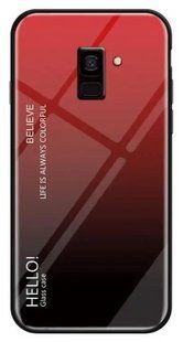 Чохол Samsung Galaxy A8 Plus 2018 Gradient Hello Red Black