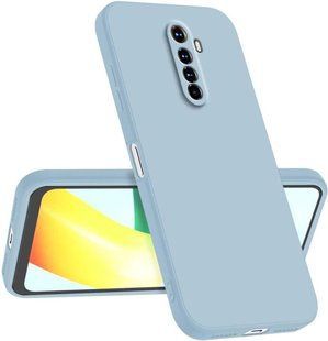 Силиконовый чехол Liquid Silicone Case Oppo Reno Ace Gray