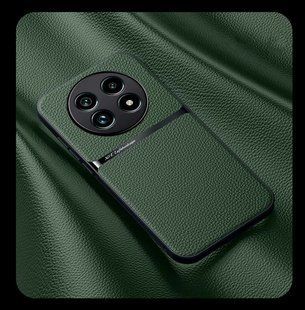 Шкіряний чохол Elegance з магнітом для Realme 13 Pro / Realme 13 Pro Plus Green