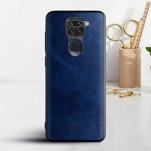 Кожаный чехол AIORIA Vintage для Xiaomi Redmi Note 9 blue
