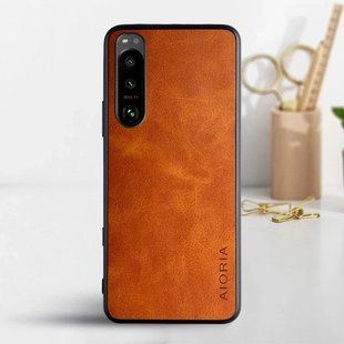 Шкіряний чохол AIORIA Vintage для Sony Xperia 5 III orange