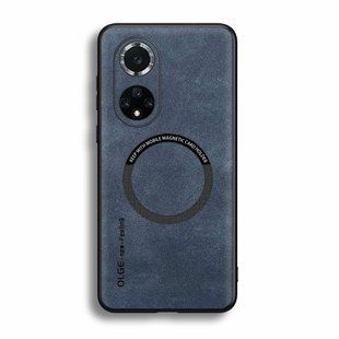 Шкіряний чохол OLGE з MagSafe для Huawei Nova 9 / Honor 50 Blue