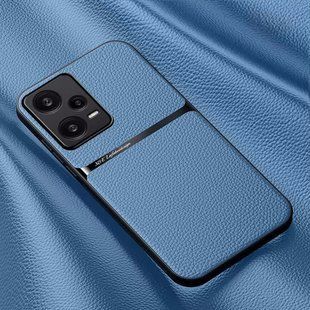 Кожаный чехол Elegance с магнитом для Xiaomi Redmi Note 12 Pro 5G Light blue