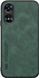 Кожаный чехол Sheepskin с магнитом для Oppo A17k Green