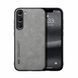 Шкіряний чохол Sheepskin з магнітом для Samsung Galaxy S22 Plus Light gray
