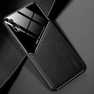 Бізнес чохол бампер GENEROUS для Huawei Y7 Pro 2019 / Enjoy 9 з скла і штучної шкіри