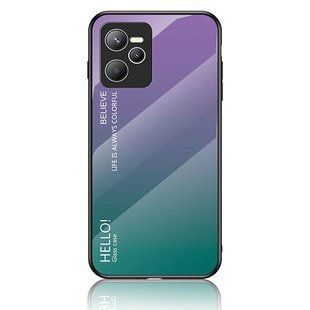 Чехол Realme Narzo 50A Prime Gradient Hello Purple Green