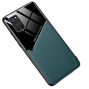 Бизнес чехол бампер GENEROUS для Oppo A52 / A72 / A92 из стекла и искусственной кожи