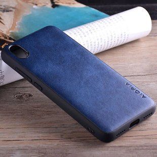Кожаный чехол AIORIA Vintage для Xiaomi Redmi 7A blue