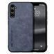 Шкіряний чохол Sheepskin з магнітом для Samsung Galaxy A54 Blue