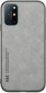Кожаный чехол Sheepskin с магнитом для OnePlus 8T Light gray