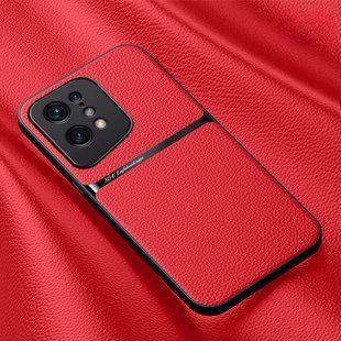 Шкіряний чохол Elegance з магнітом для Oppo Find X5 Red