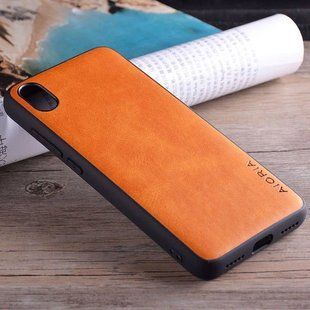 Кожаный чехол AIORIA Vintage для Xiaomi Redmi 7A orange