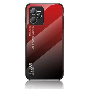 Чехол Realme Narzo 50A Prime Gradient Hello Red Black