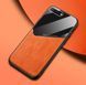 Бизнес чехол бампер GENEROUS для Apple Iphone 8 Plus из стекла и искусственной кожи