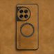 Кожаный чехол OLGE с MagSafe для OnePlus 12 Golden brown