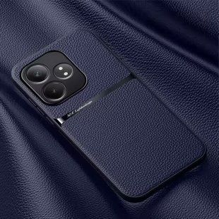 Шкіряний чохол Elegance з магнітом для Realme GT6 Dark blue