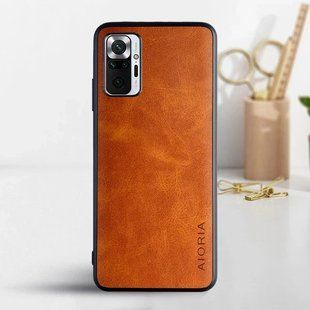 Кожаный чехол AIORIA Vintage для Xiaomi Redmi Note 10 Pro orange