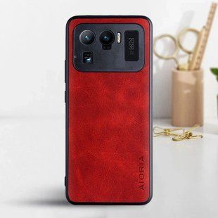 Кожаный чехол AIORIA Vintage для Xiaomi Mi 11 Ultra red