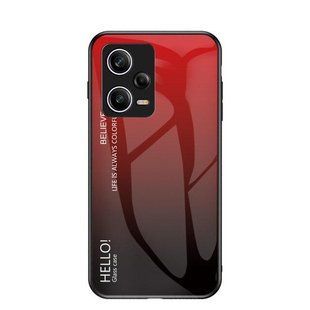 Чохол Xiaomi Redmi Note 12 Pro 5G Gradient Hello Red Black