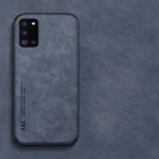 Шкіряний чохол Sheepskin з магнітом для Samsung Galaxy A31 Blue