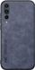 Кожаный чехол Sheepskin с магнитом для Huawei P20 Blue