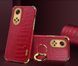 Чехол для Huawei Nova 9 / Honor 50 с тиснением под кожу крокодила и магнитным держателем Red