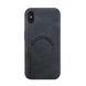 Шкіряний чохол OLGE з MagSafe для Apple iPhone XS Max Dark gray