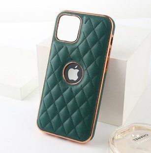 Розкішний м'який чохол Premium Lambskin case для Apple Iphone 13 Green