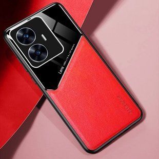 Бізнес чохол бампер GENEROUS для Realme C55 зі скла і штучної шкіри