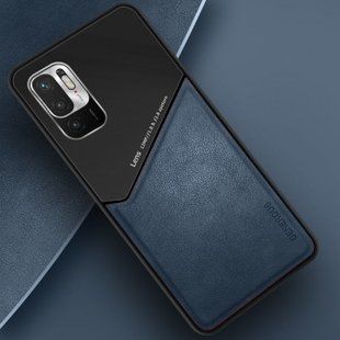 Бізнес чохол бампер GENEROUS для Xiaomi Redmi Note 10 5G зі скла і штучної шкіри
