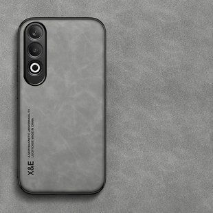 Шкіряний чохол Sheepskin з магнітом для OnePlus Ace 3V Light gray