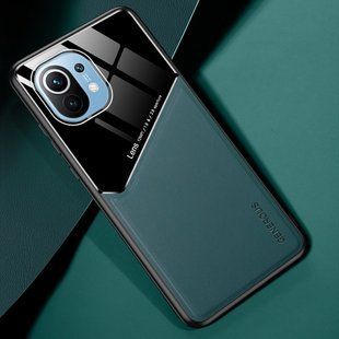 Бізнес чохол бампер GENEROUS для Xiaomi Mi 11 з скла і штучної шкіри
