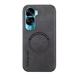 Шкіряний чохол OLGE з MagSafe для Huawei Honor 90 Lite Light gray