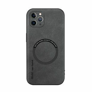 Шкіряний чохол OLGE з MagSafe для Apple iPhone 11 Pro Max Light gray