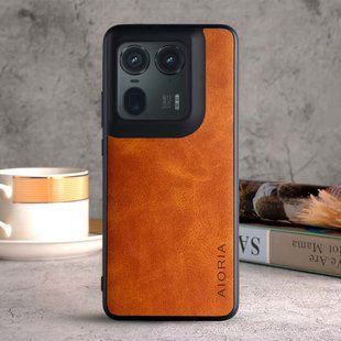 Кожаный чехол AIORIA Vintage для Motorola Edge 50 Ultra orange
