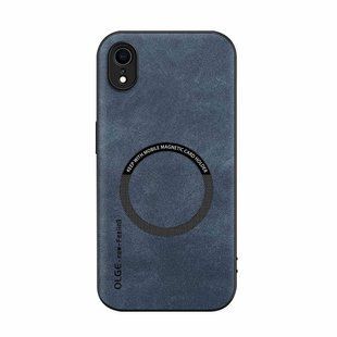 Шкіряний чохол OLGE з MagSafe для Apple iPhone XR Blue