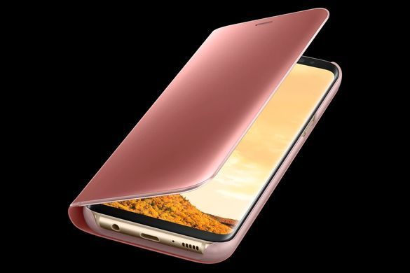 Чехол Clear View Standing Cover для Xiaomi Redmi Note 8T Rose gold