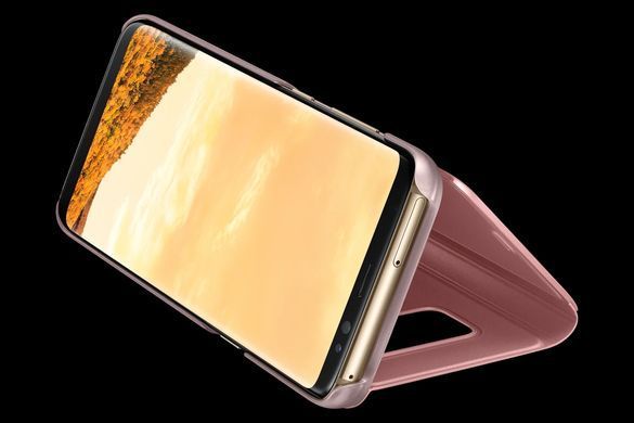 Чехол Clear View Standing Cover для Xiaomi Redmi Note 8T Rose gold