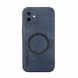 Шкіряний чохол OLGE з MagSafe для Apple iPhone 12 Blue